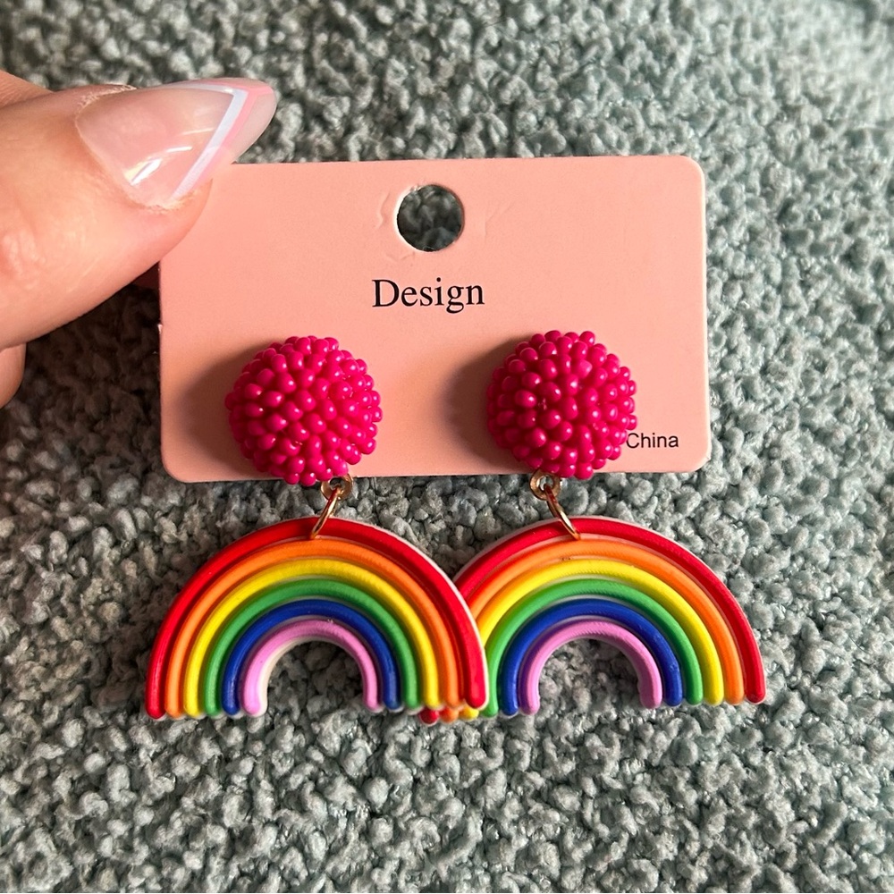 Colorful Rainbow Earrings 🌈